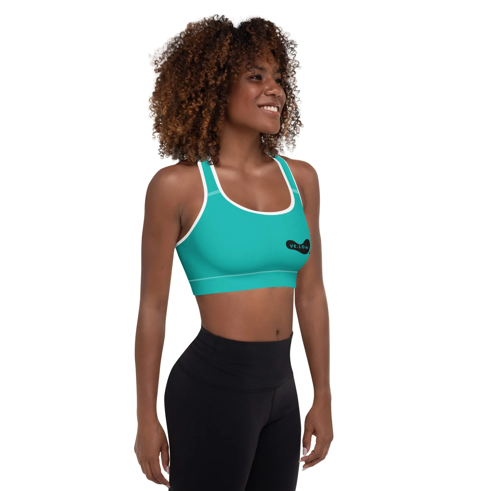 Padded Sports Bra For Veronica Leporanico - Green