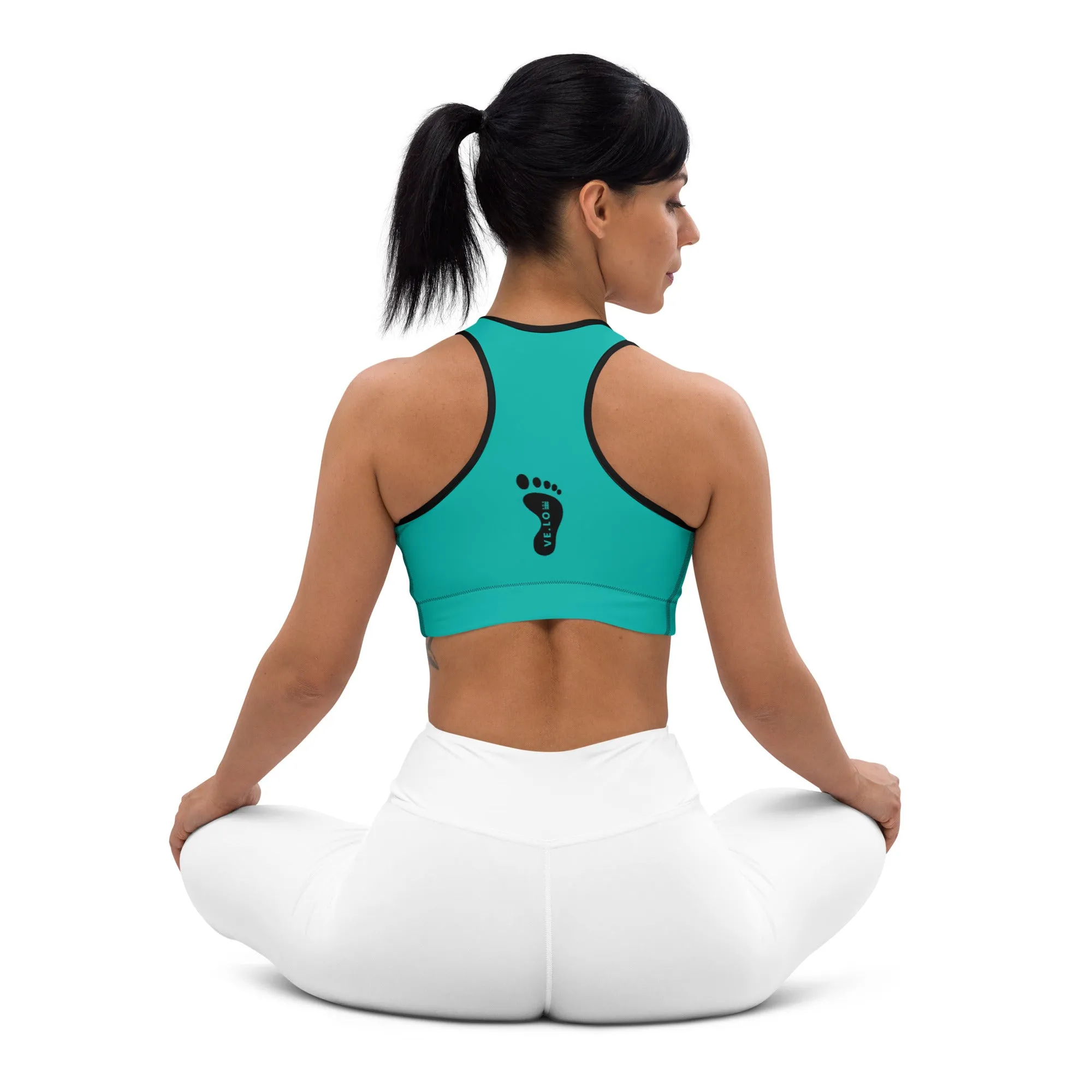 Padded Sports Bra For Veronica Leporanico - Green