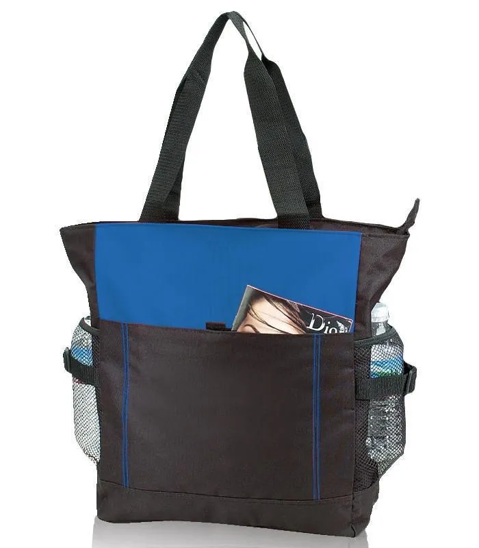 Polyester Daily Zipper Tote Bag