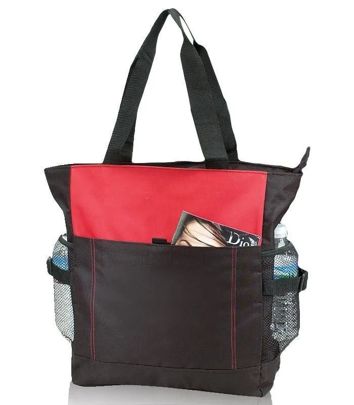 Polyester Daily Zipper Tote Bag