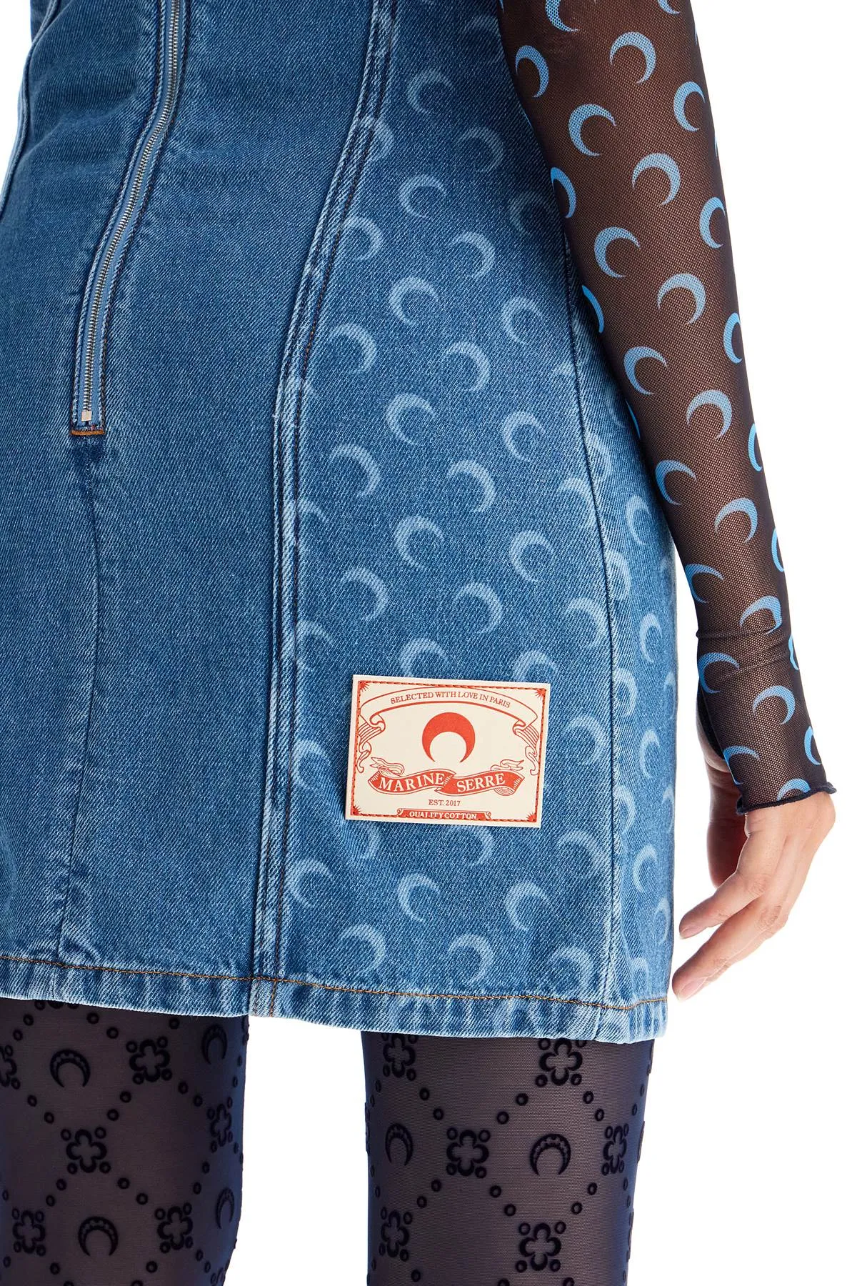 "denim moon mini dress for WDR056A CDEN0001 LIGHT BLUE