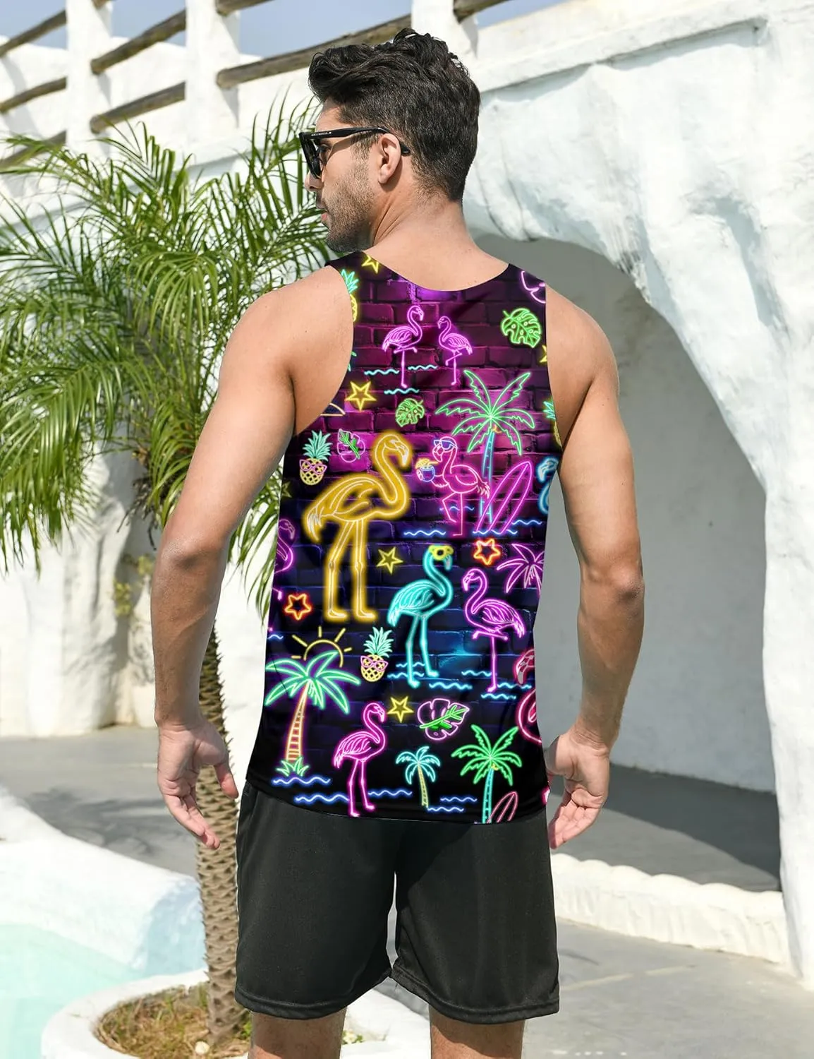 RAISEVERN Mens Funny Tank Tops 3D Graphic Sleeveless Summer Sports Gym Workout T-Shirt