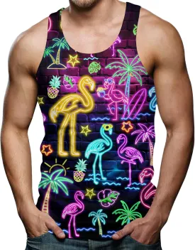 RAISEVERN Mens Funny Tank Tops 3D Graphic Sleeveless Summer Sports Gym Workout T-Shirt