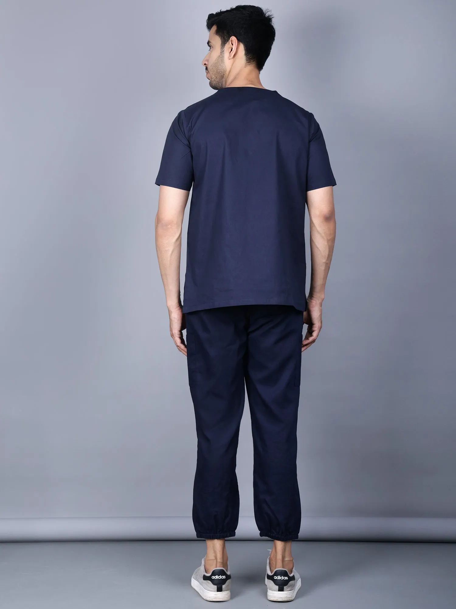 Ramajikk Medical Unisex V- Neck Design With Patch Work Scrub Suit