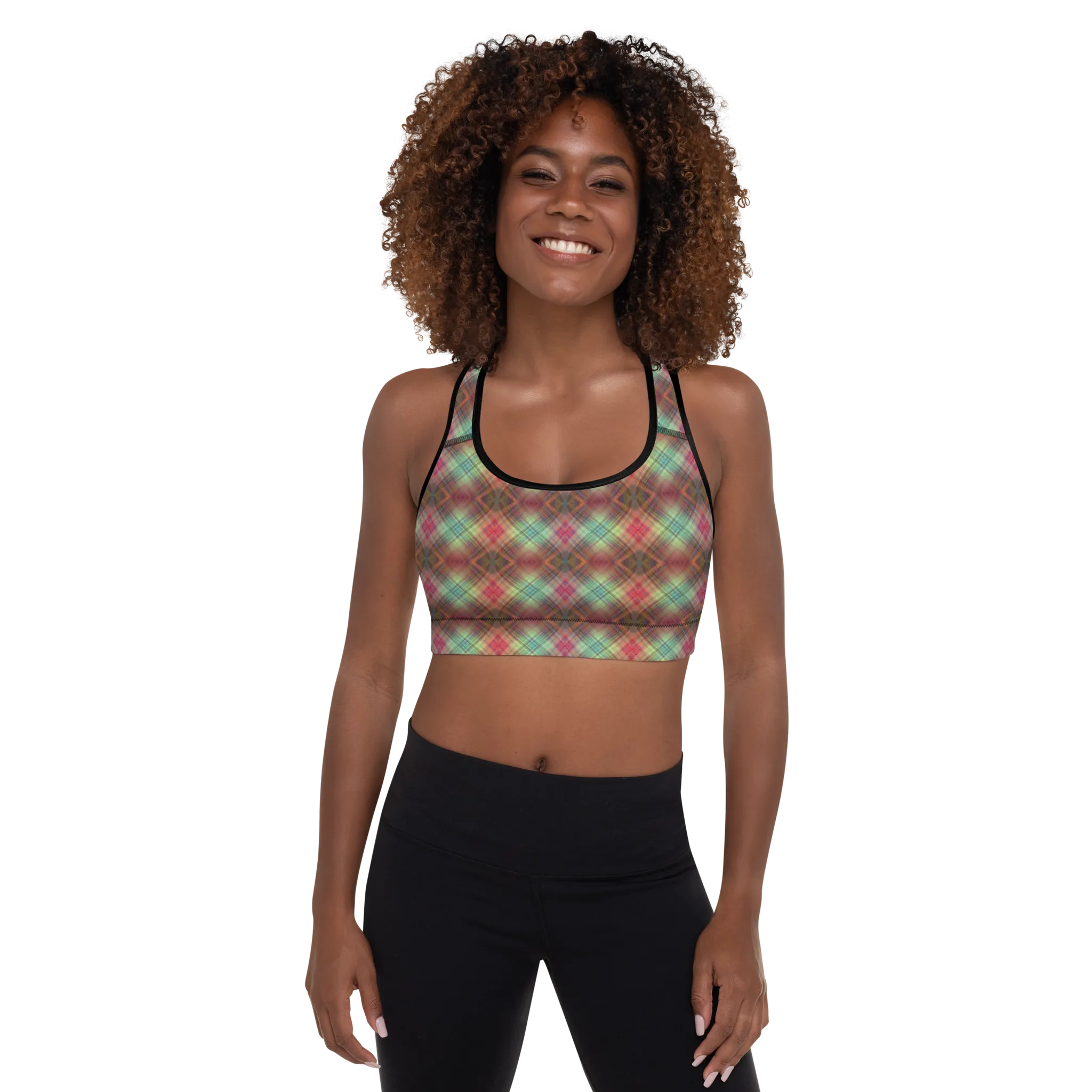 Recursia Argyle Rewired I Padded Sports Bra