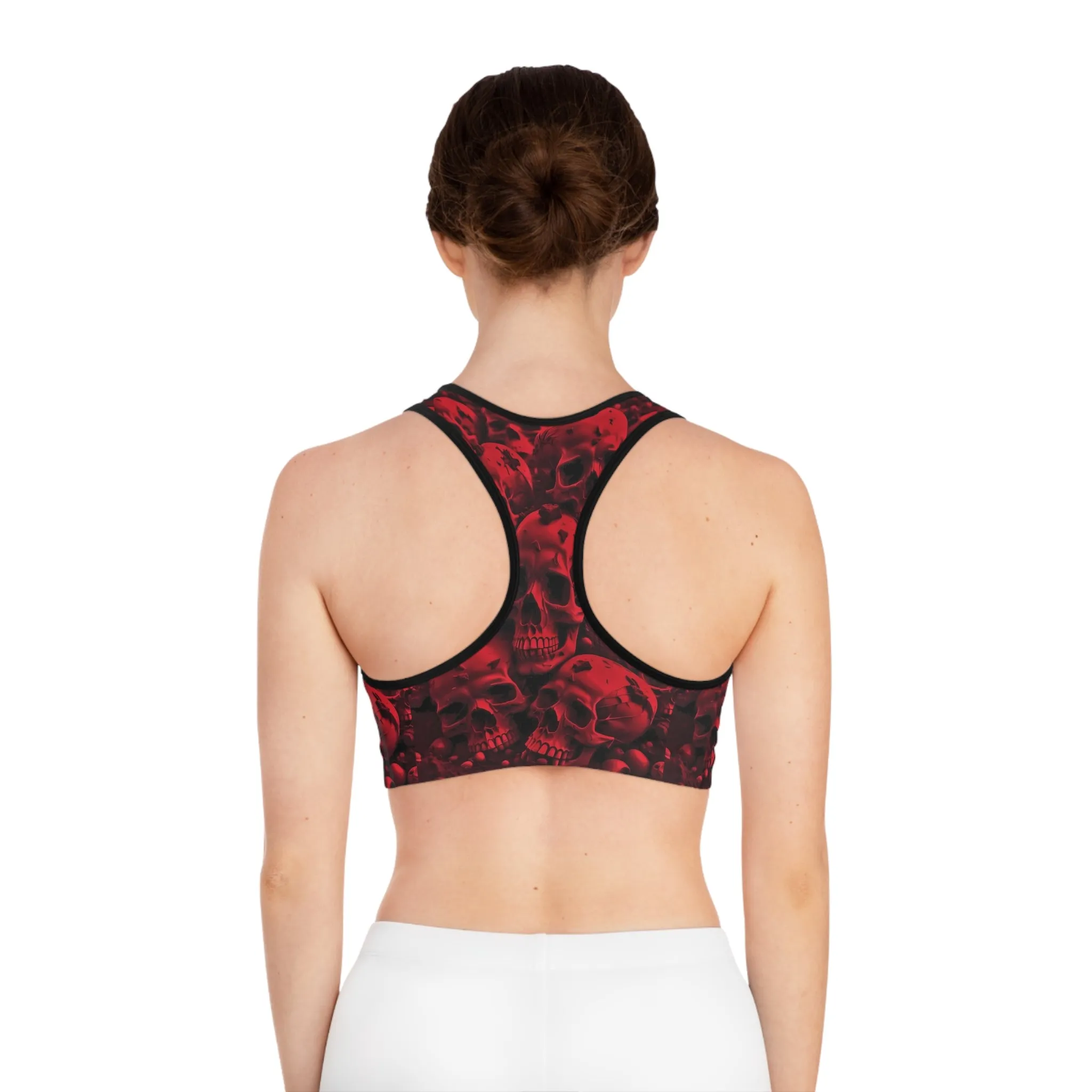 Red Skull Sports Bra (AOP)