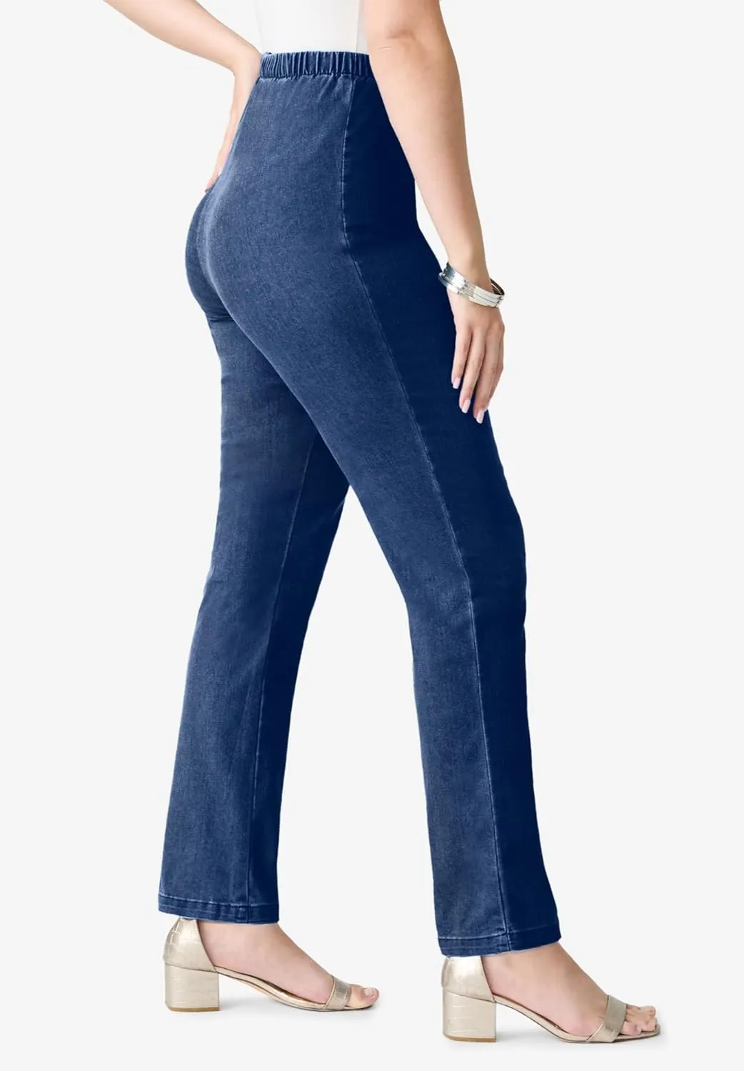 Roaman's Women's Plus Size Straight-Leg Comfort Stretch Jean
