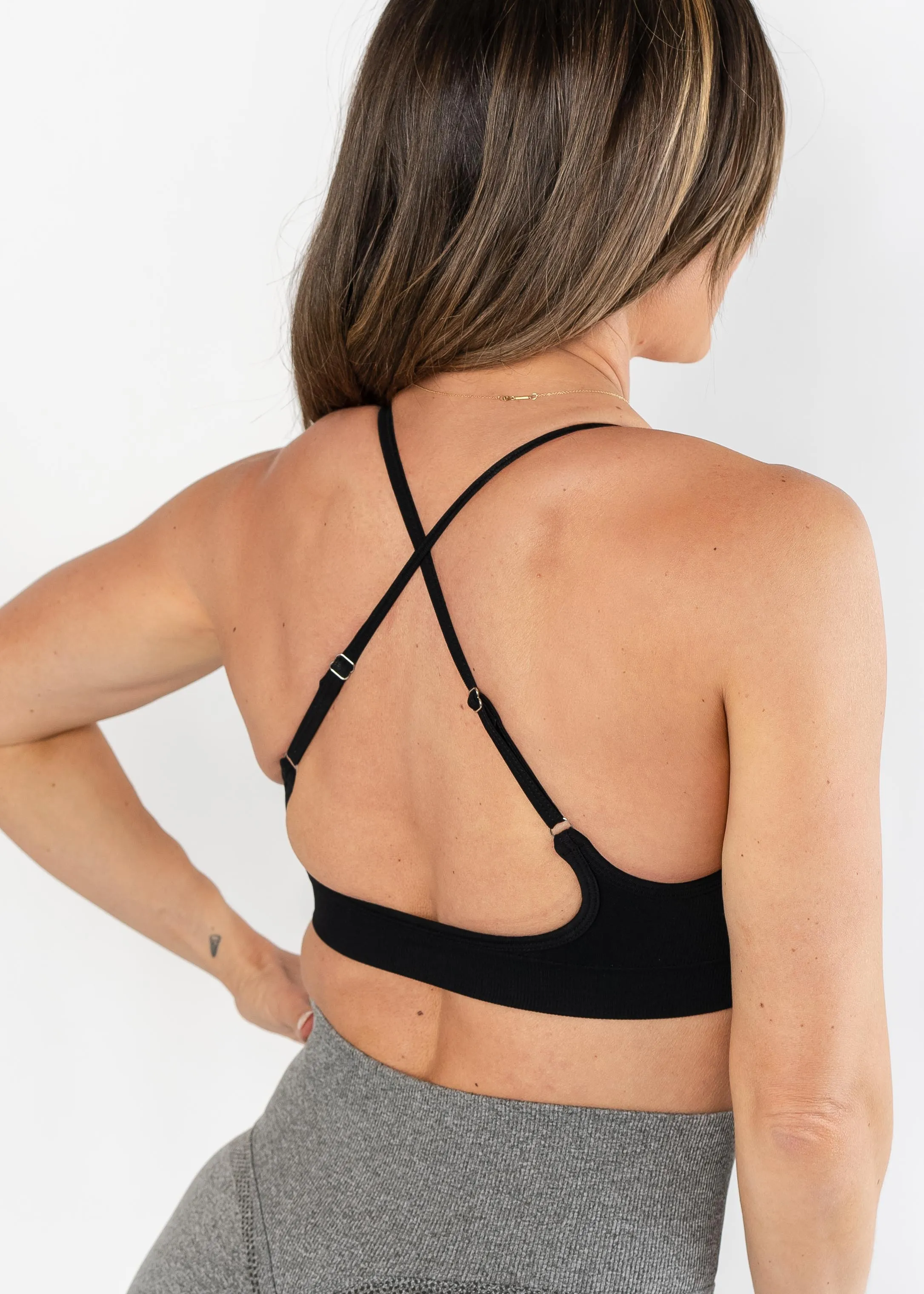 Seamless Sports Bra | Black