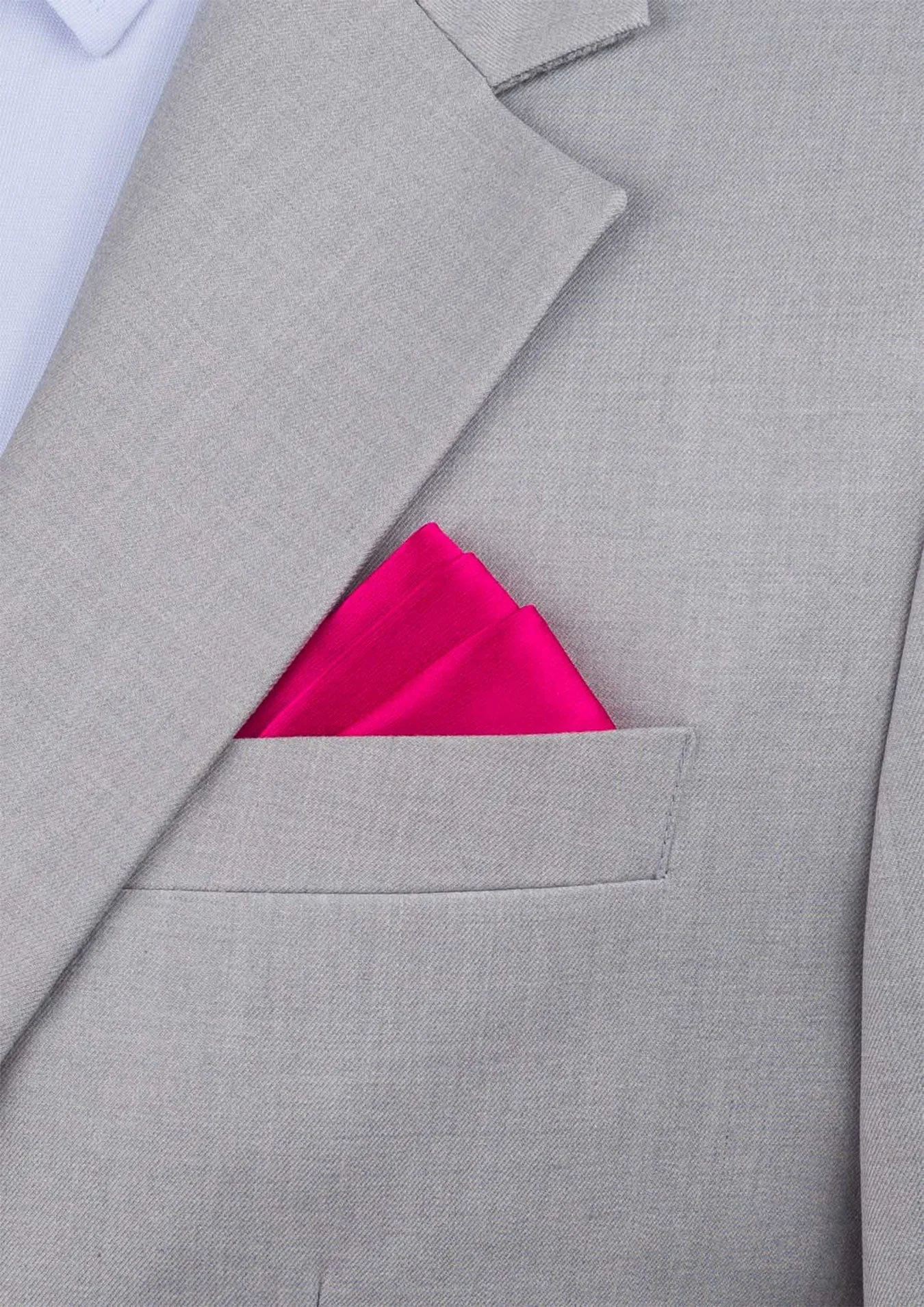 Silk Satin Ruby Pocket Square