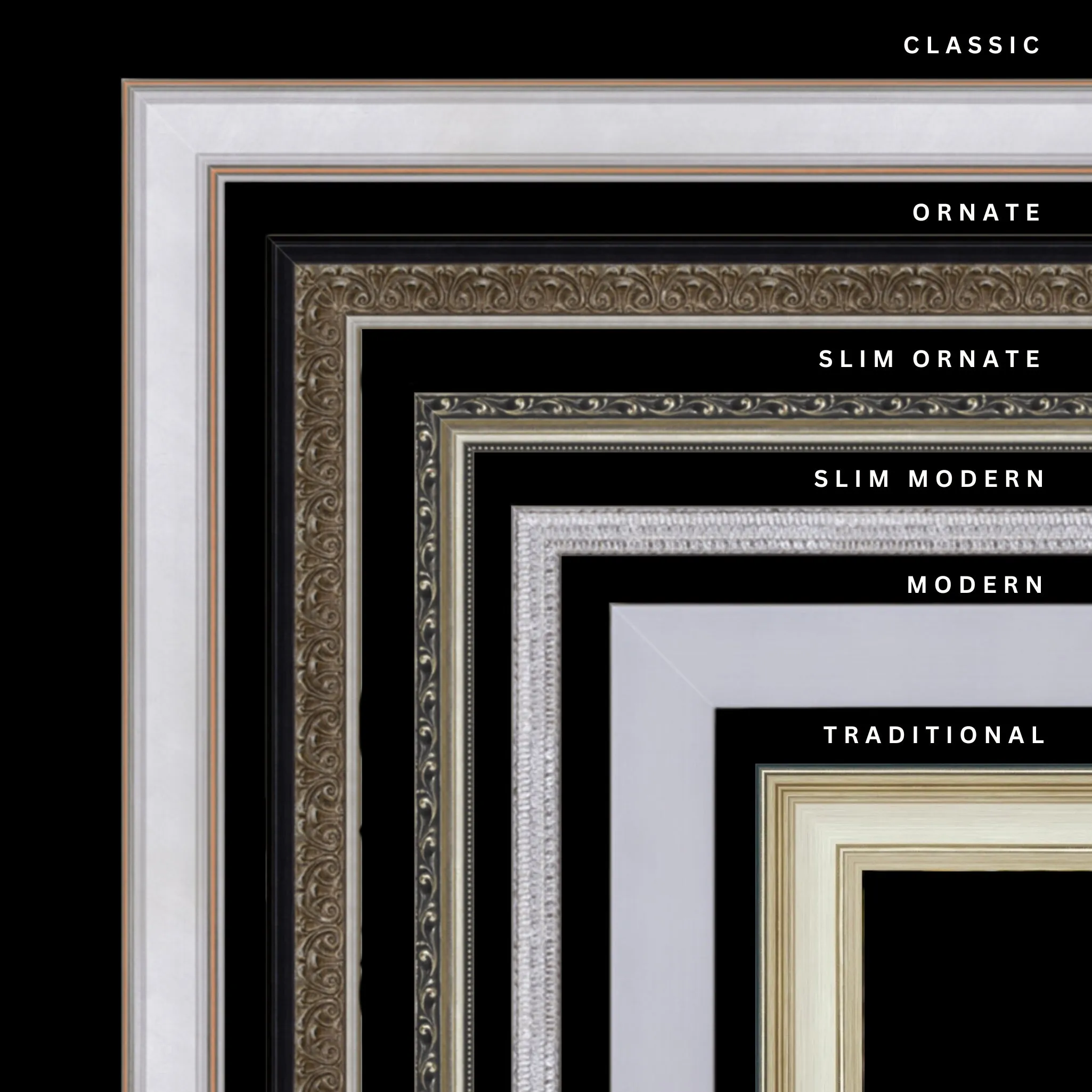 Silver 43x42 Picture Frame Ornate Traditional Classic Antique