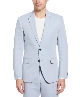 Slim Fit Linen Blend Twill Suit Jacket