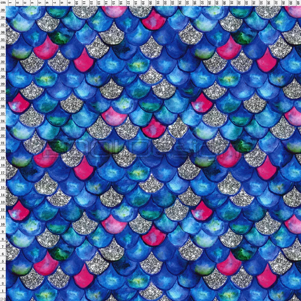 Spandex Fish Scales - Glitter Galaxy