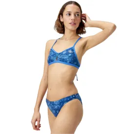 Speedo Printed Tie Back Keyhole Top