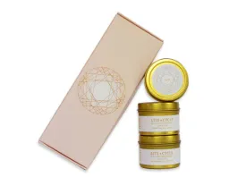 TRAVEL TIN SET Floral |  THREE 2OZ ESSENTIAL OIL CANDLES