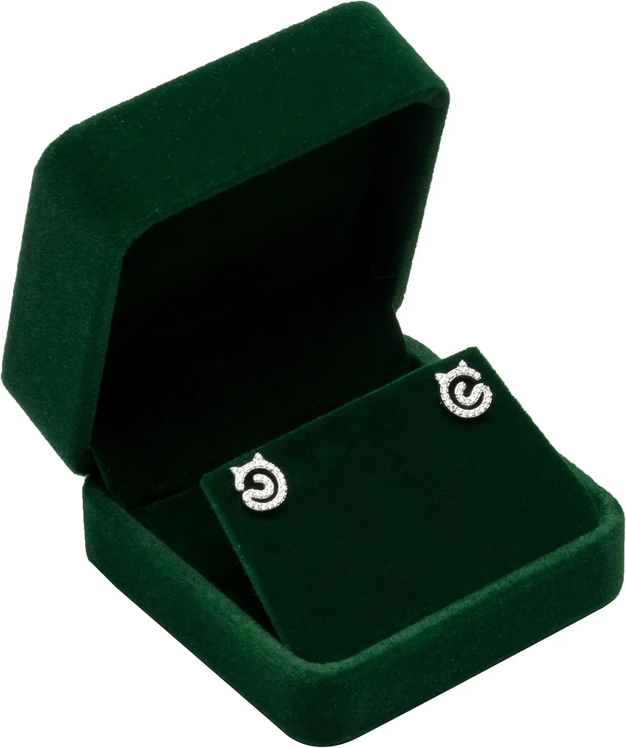 Velvet Earring Gift Boxes Jewelry Box (Green)