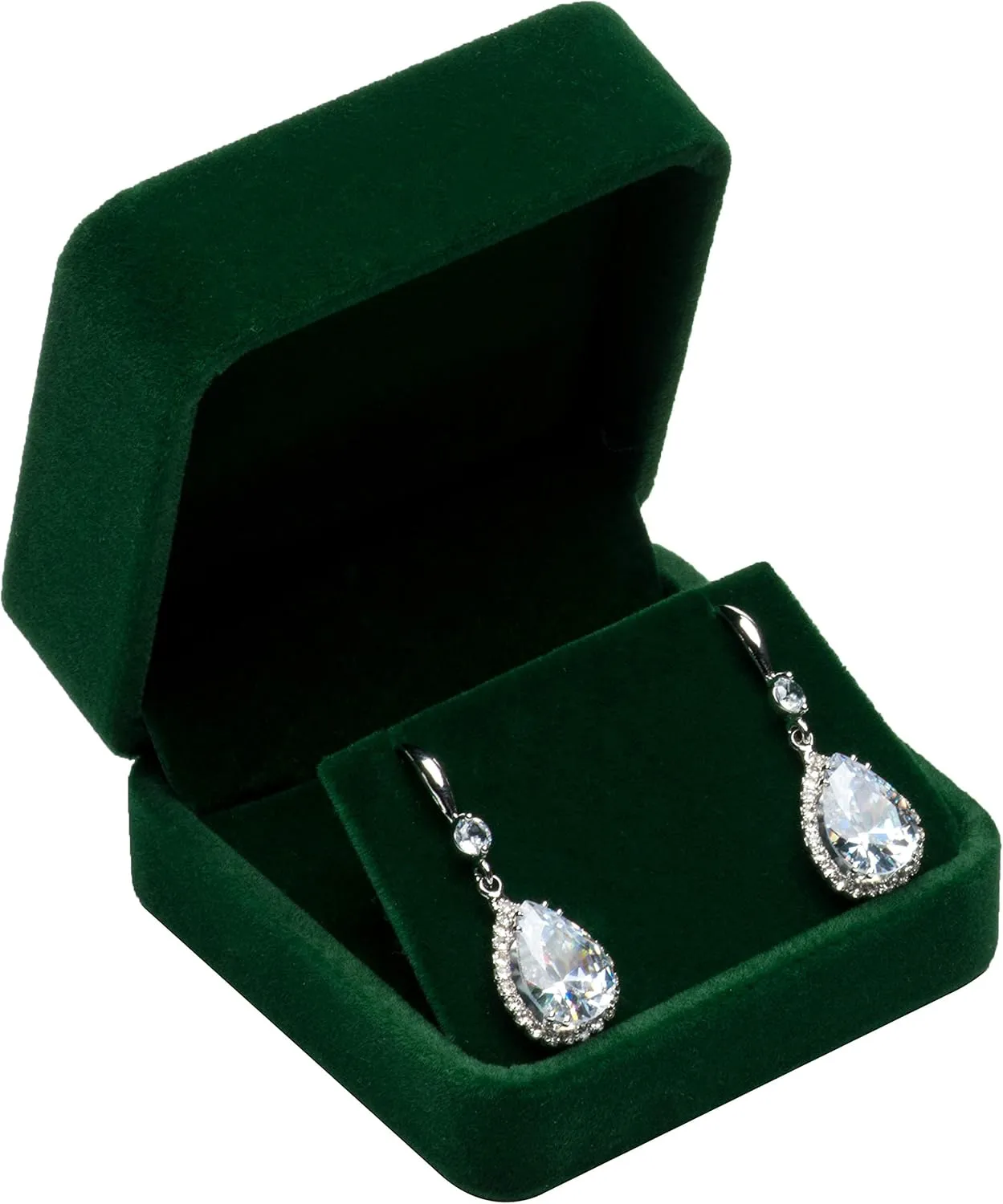 Velvet Earring Gift Boxes Jewelry Box (Green)