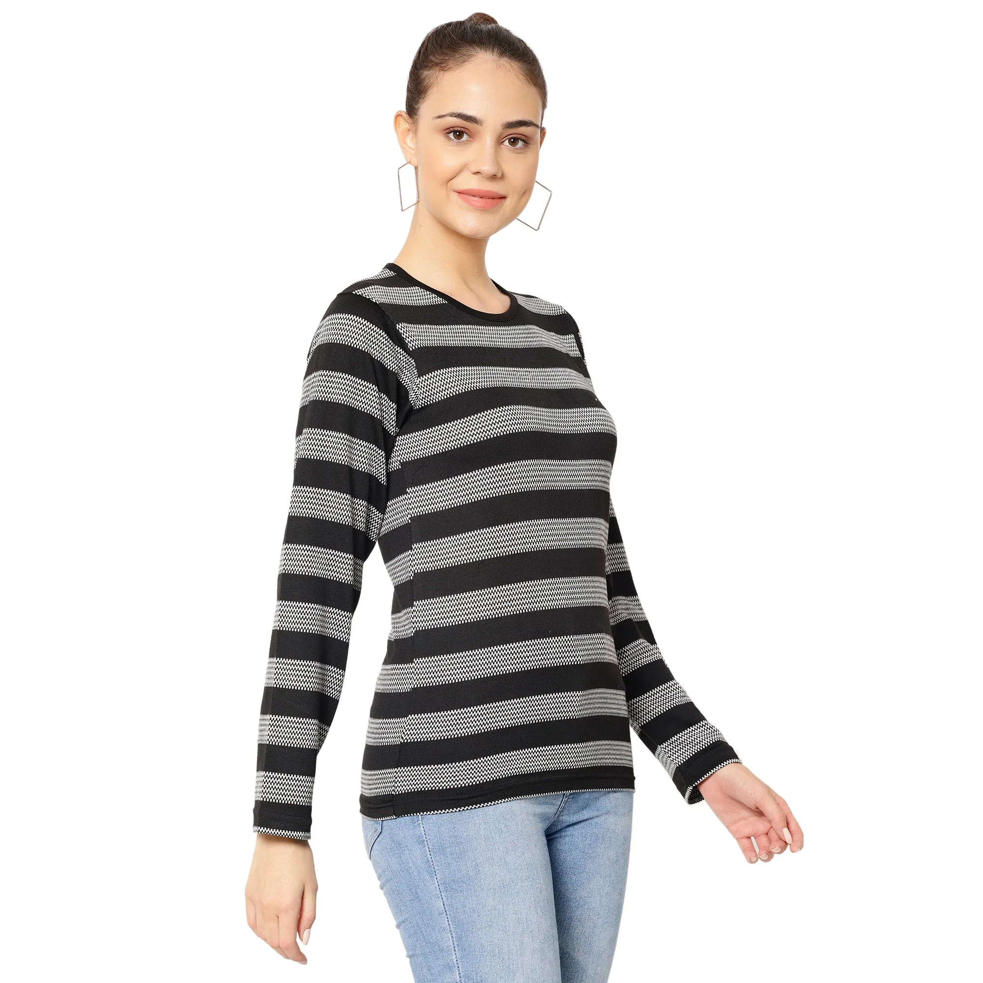 Vimal Jonney Black Color Full Sleeve Tshirt For Women