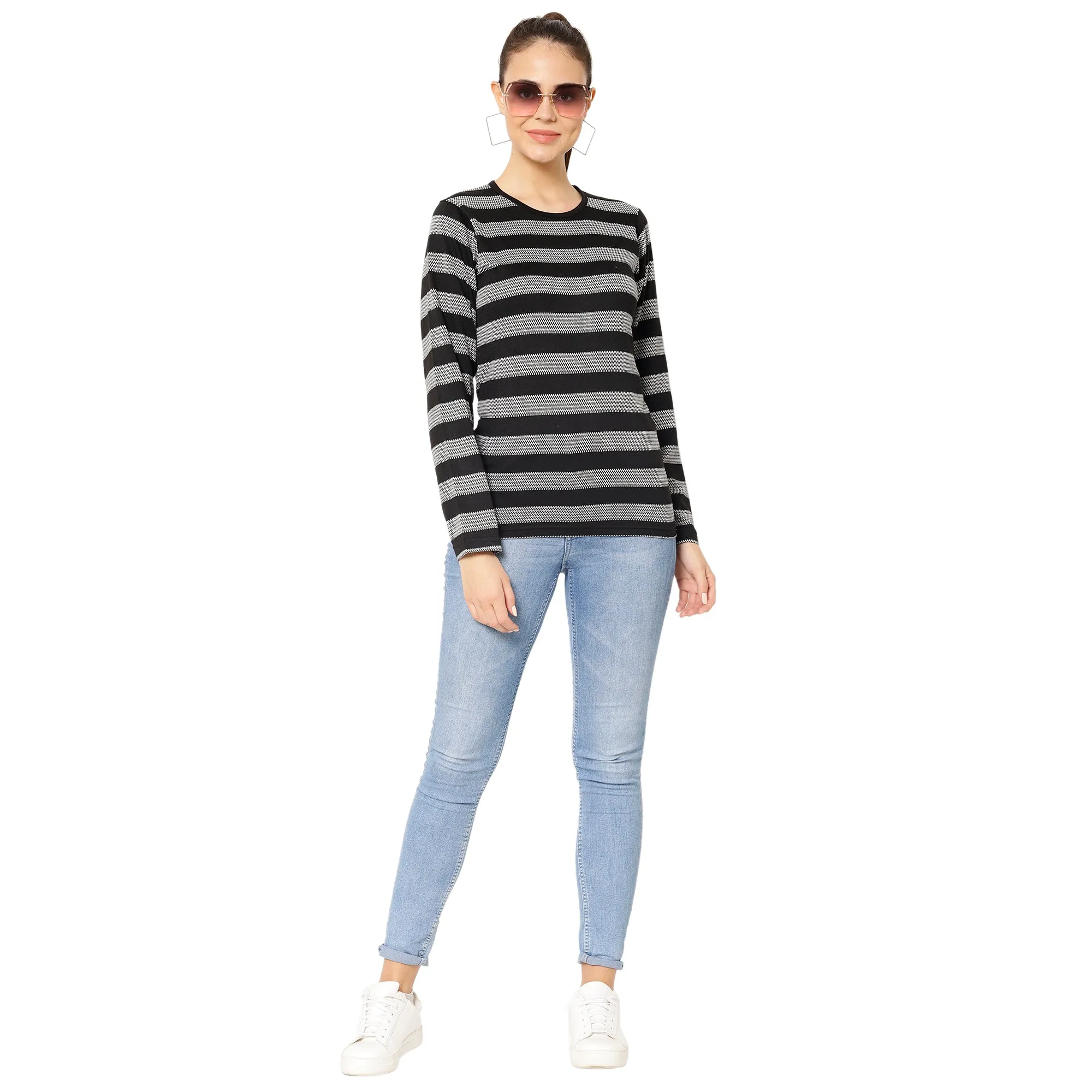 Vimal Jonney Black Color Full Sleeve Tshirt For Women