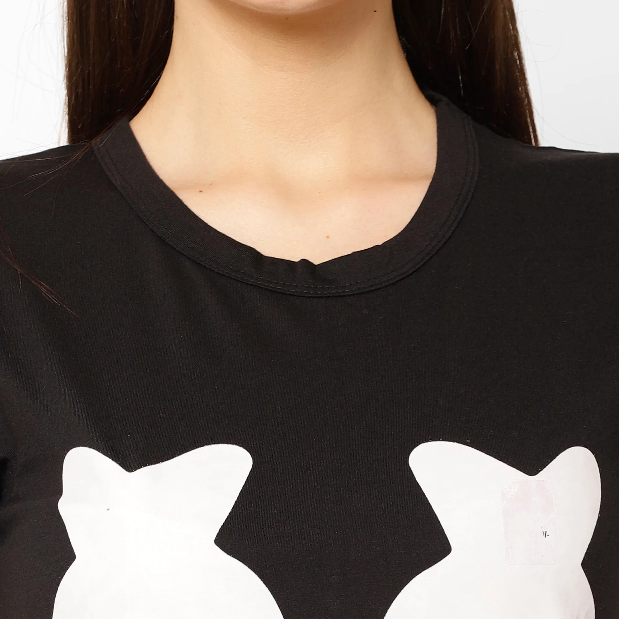 Vimal Jonney Black Color T-shirt For Women