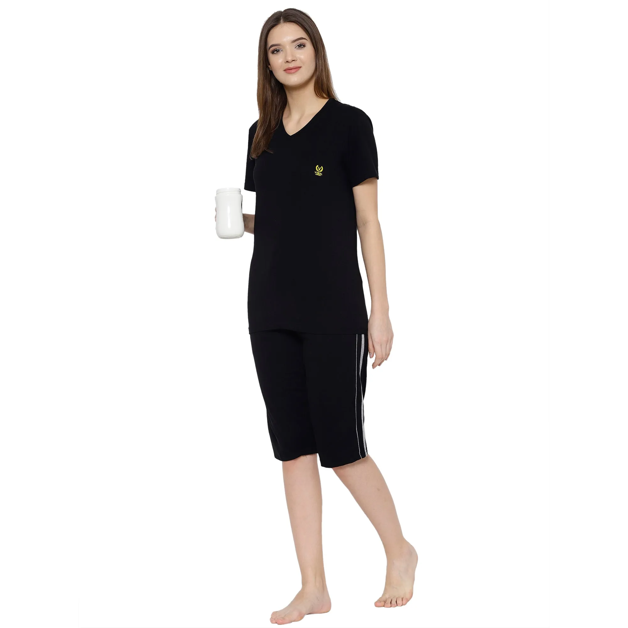 Vimal Jonney Black Women's Night Suit