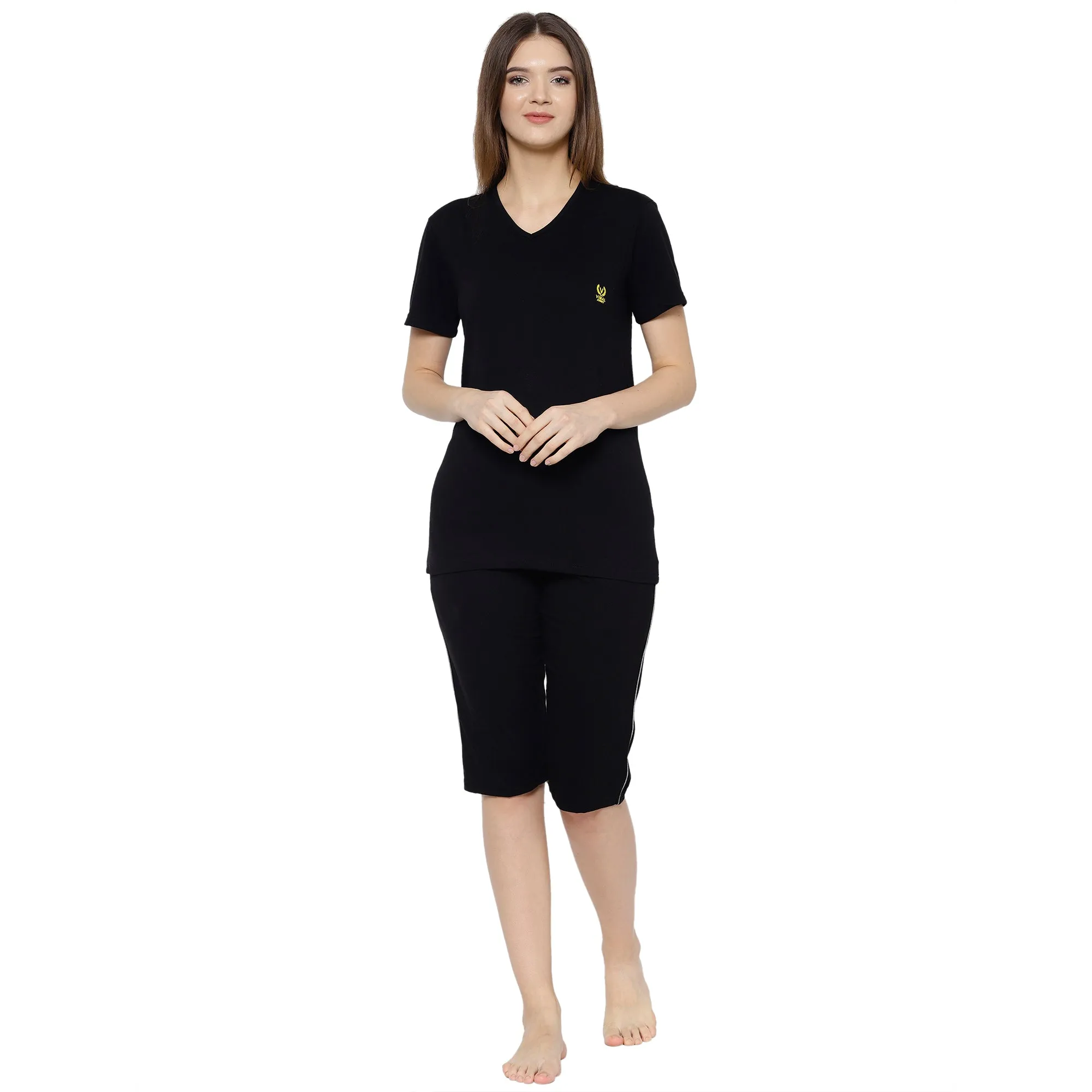 Vimal Jonney Black Women's Night Suit