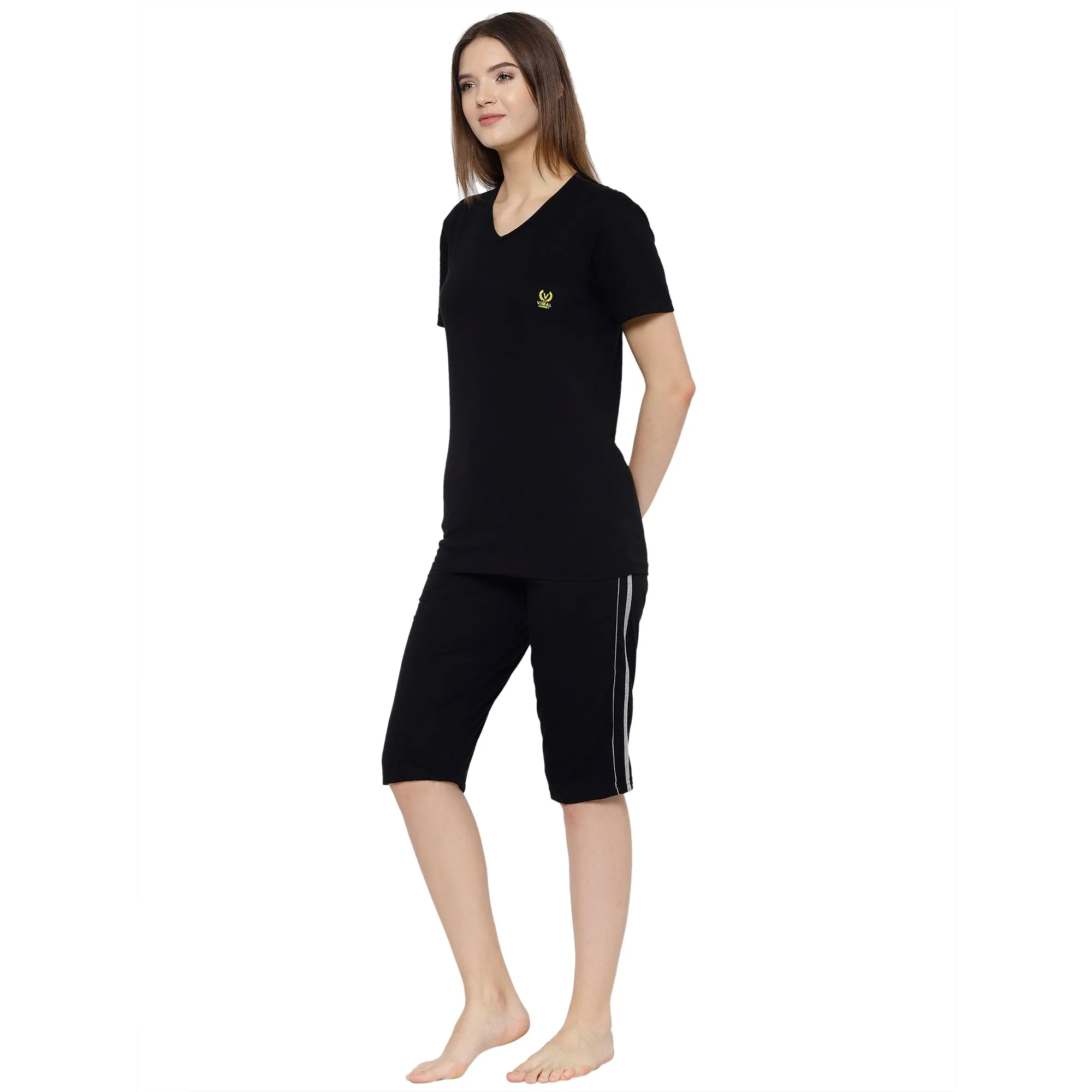 Vimal Jonney Black Women's Night Suit