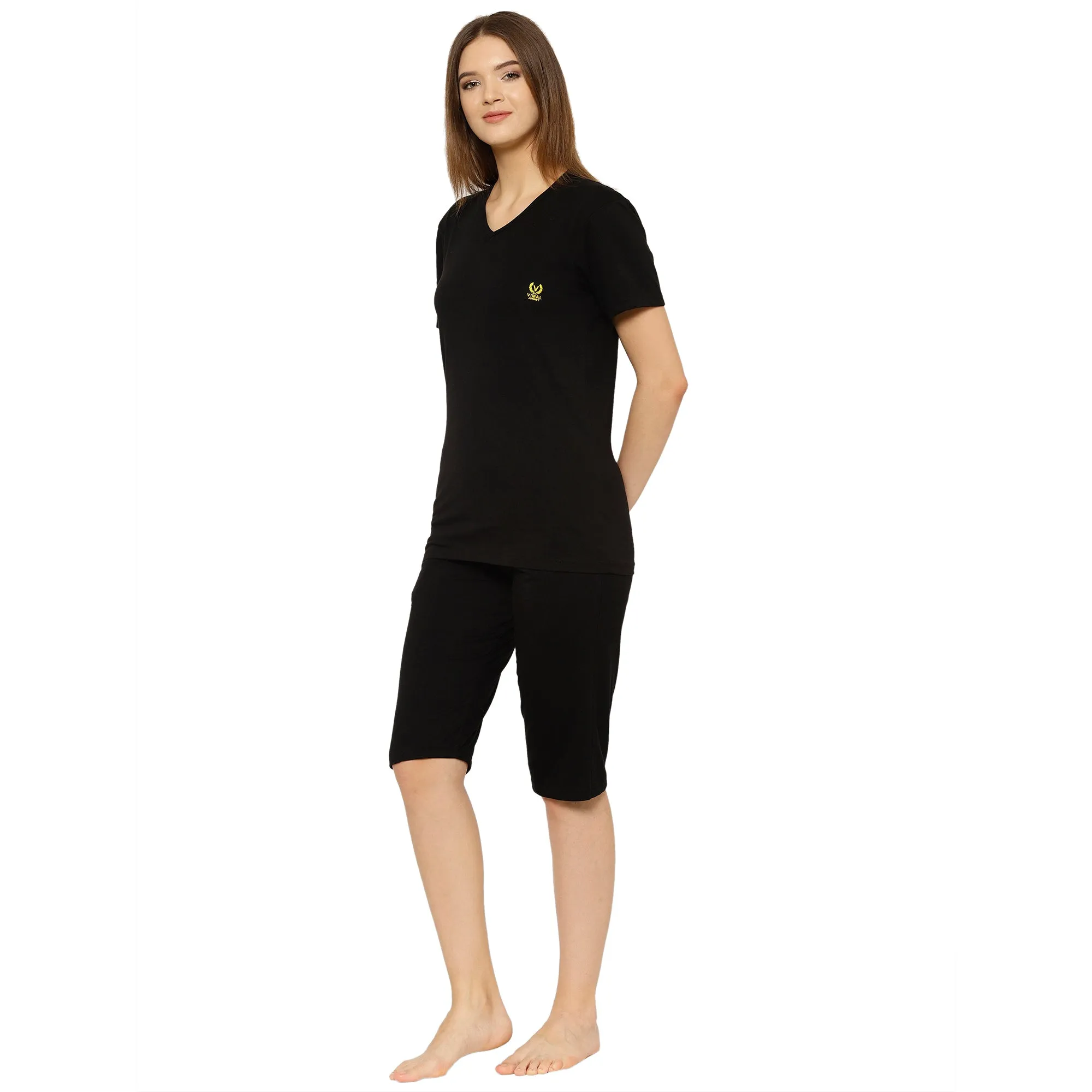 Vimal Jonney Black Women's Night Suit