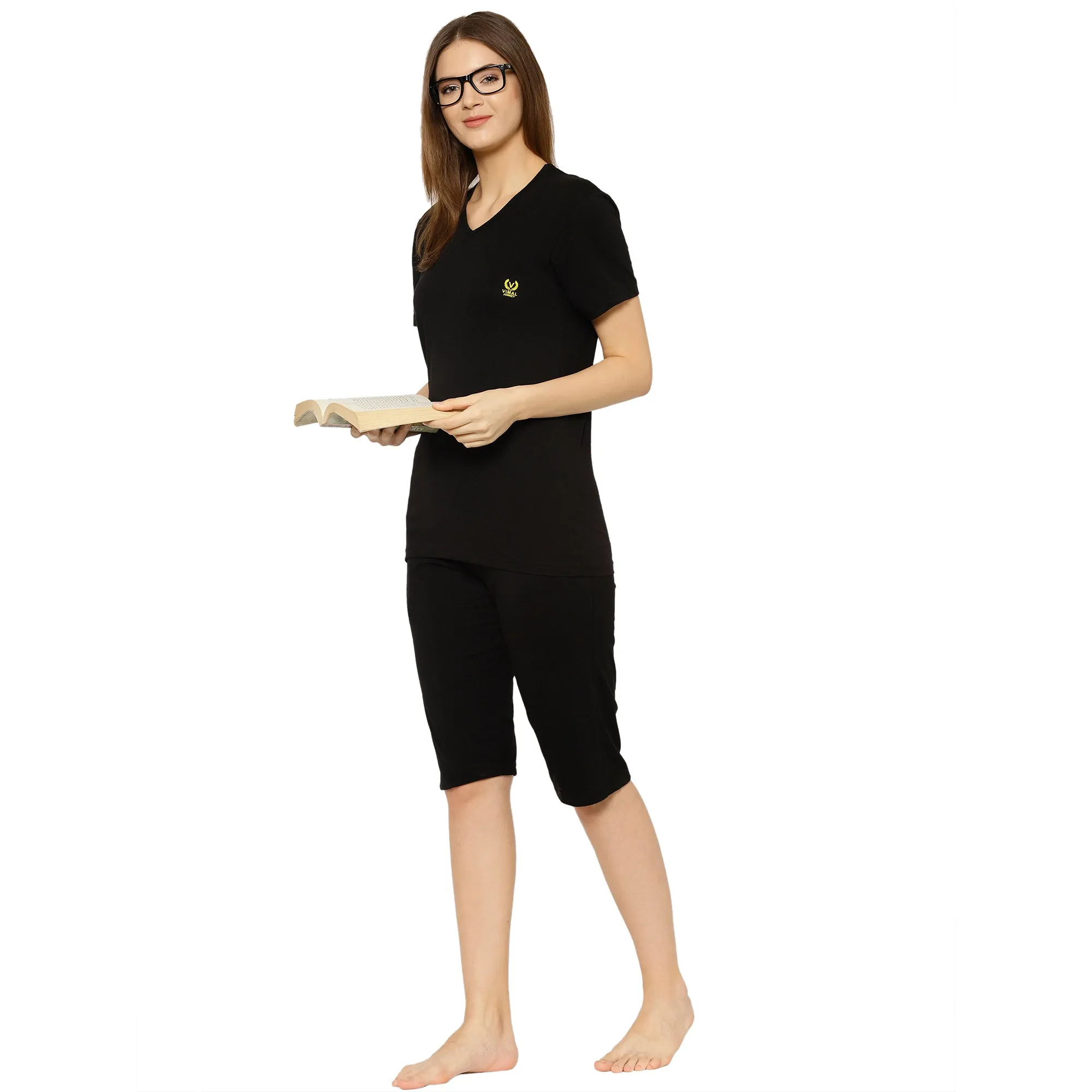 Vimal Jonney Black Women's Night Suit