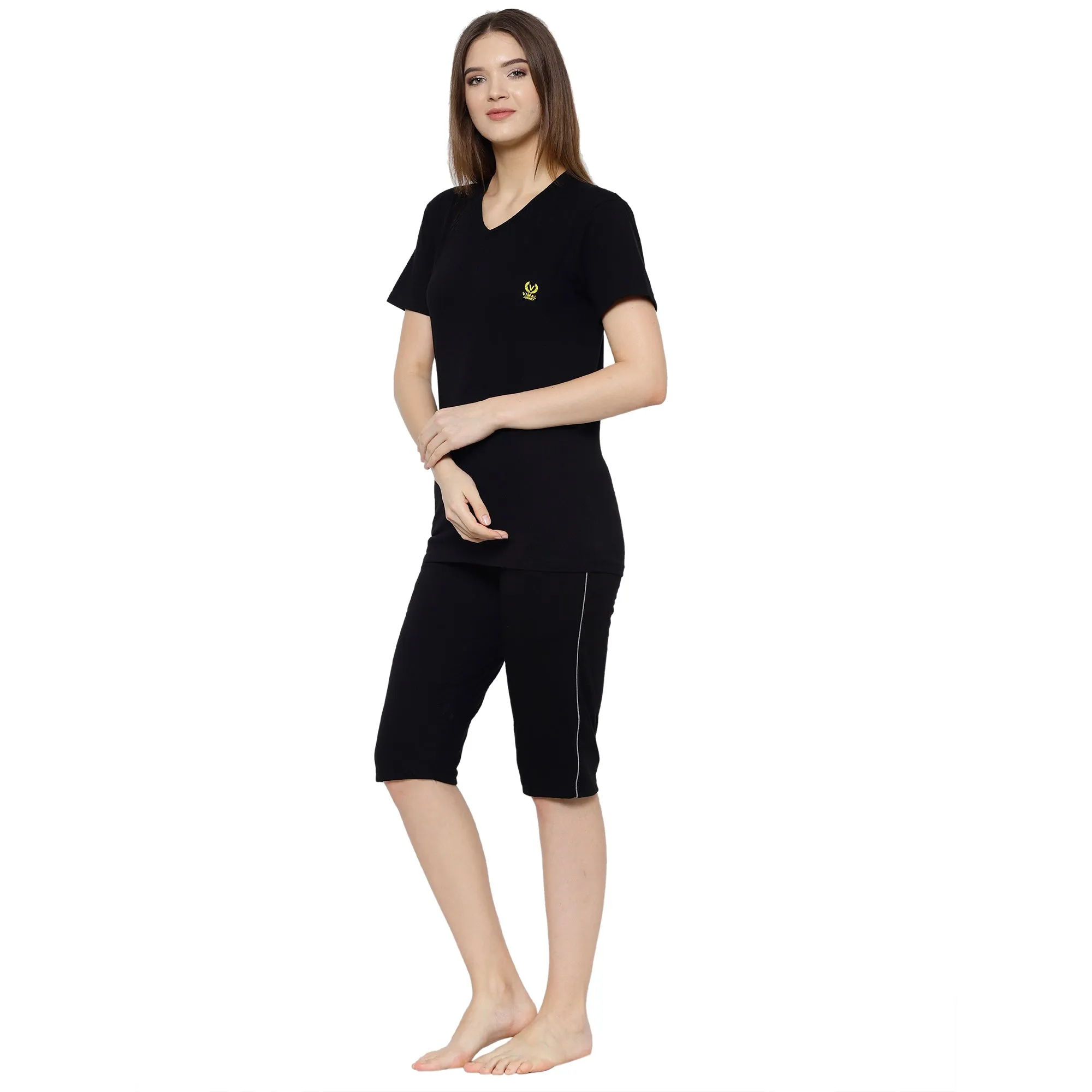 Vimal Jonney Black Women's Night Suit