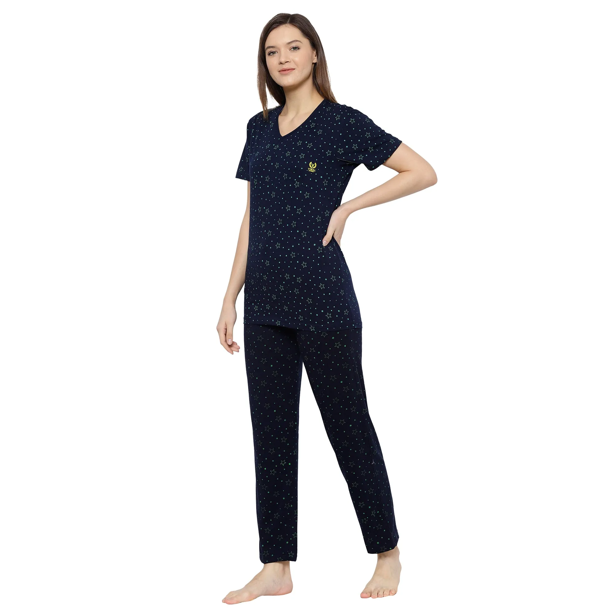 Vimal Jonney Blue Women's Night Suit