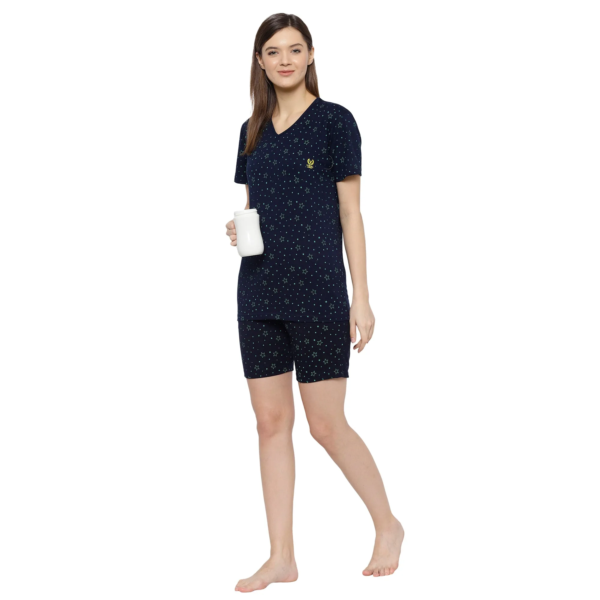 Vimal Jonney Blue Women's Night Suit