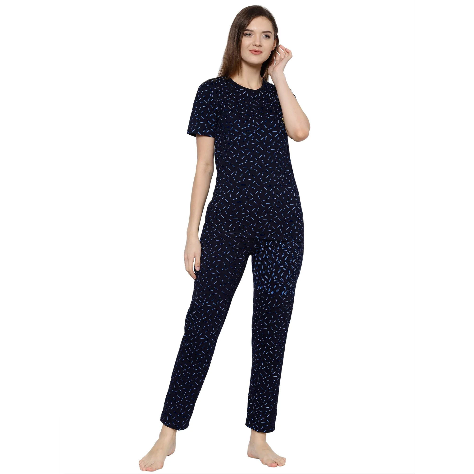 Vimal Jonney Blue Women's Night Suit