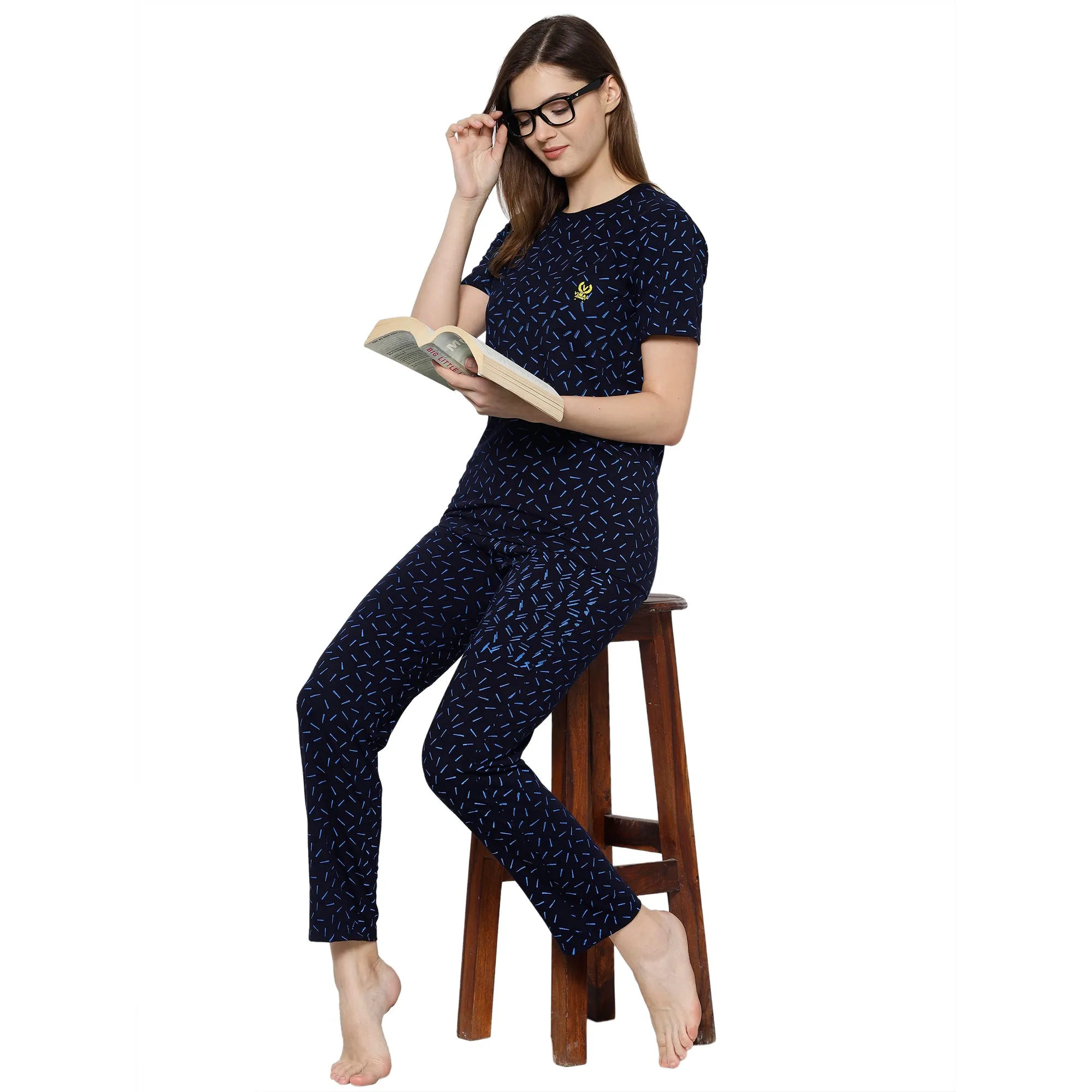Vimal Jonney Blue Women's Night Suit