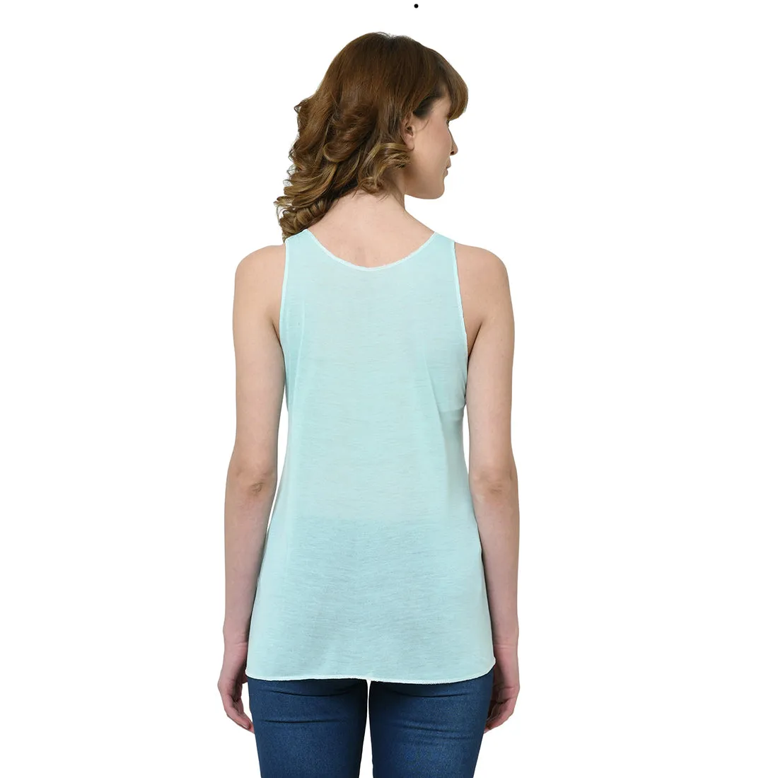 Vimal Jonney Green Tank Top For Women's