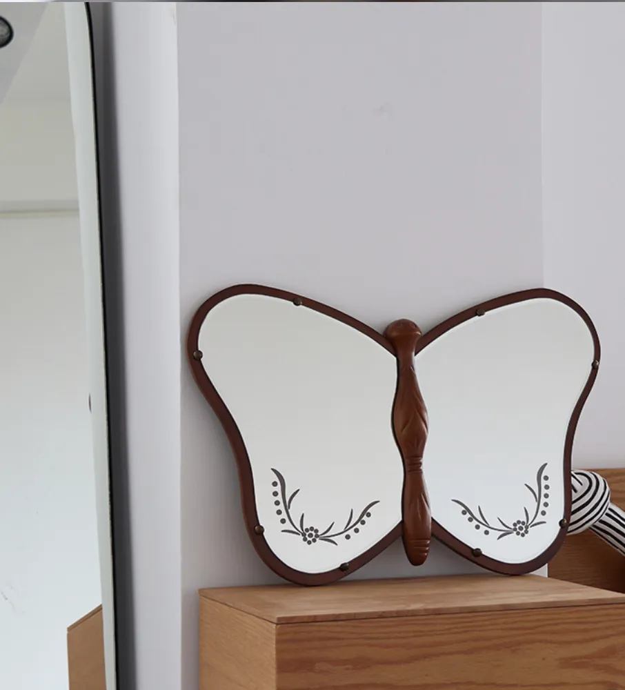 Vintage Wooden Butterfly Mirror