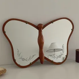 Vintage Wooden Butterfly Mirror