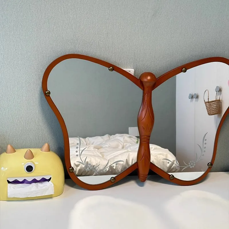 Vintage Wooden Butterfly Mirror