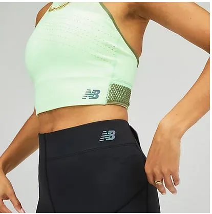 W New Balance Q Speed Shield Crop Run Bra