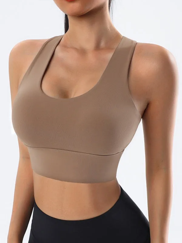 Women's Shockproof Cross Back Fitness Sports Bra