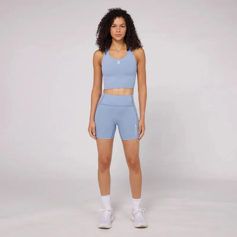 Womens Stamina™ Scoop Neck Race Crop - Smokey Blue
