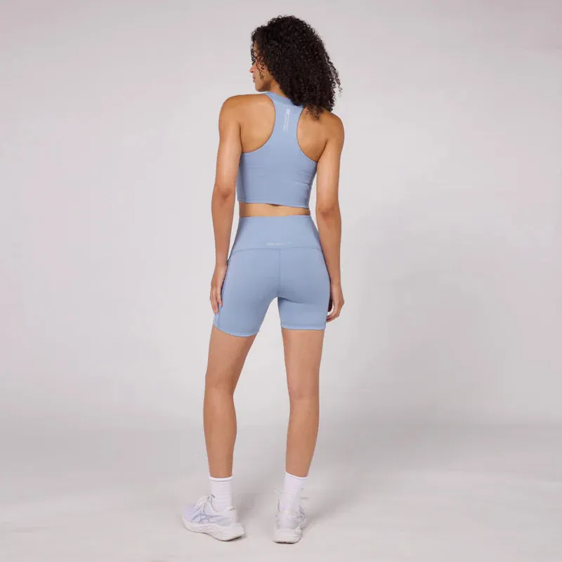 Womens Stamina™ Scoop Neck Race Crop - Smokey Blue