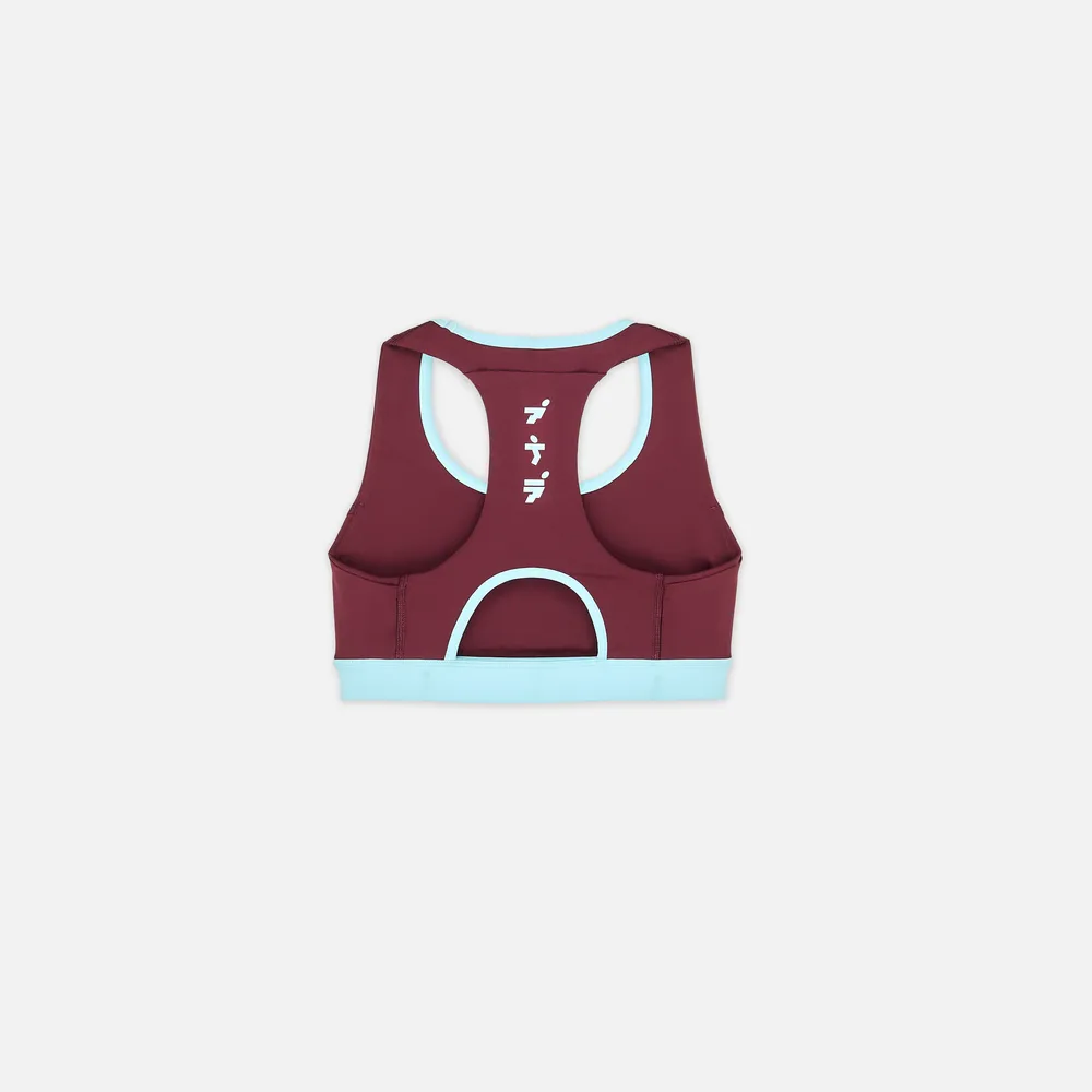Womens Stamina™ Scoop Neck Run Bra - Bandit x ASICS - Port