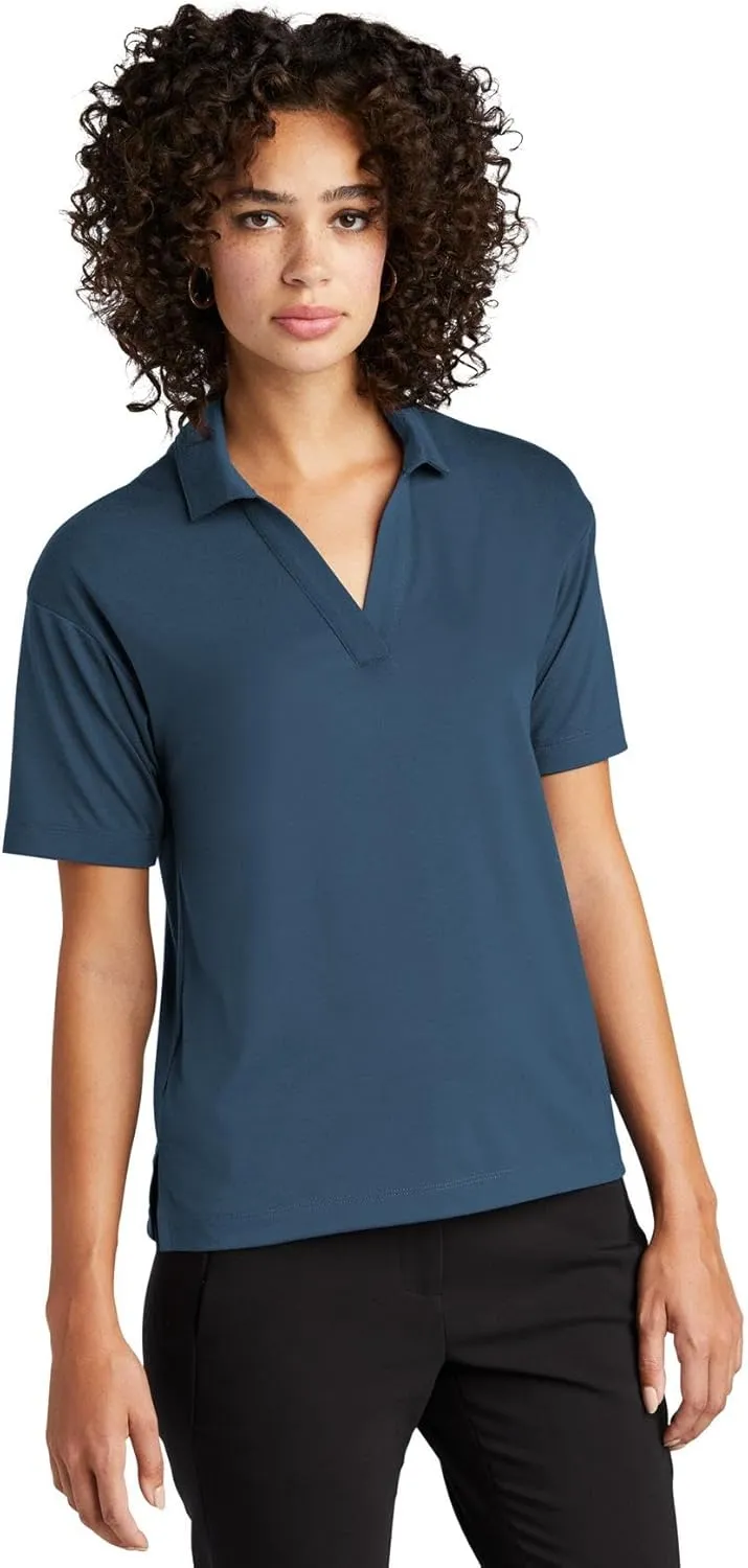 Women's Stretch Jersey Moisture Wicking Polo Shirt