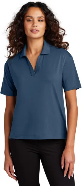 Women's Stretch Jersey Moisture Wicking Polo Shirt