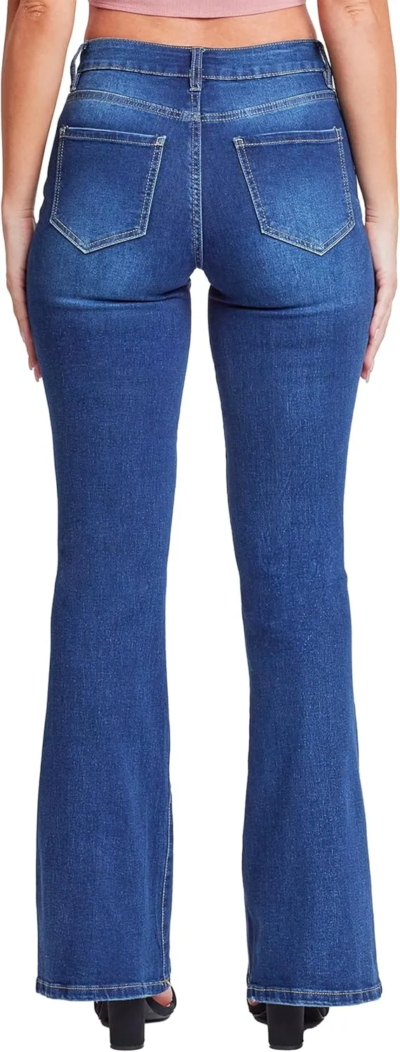 YMI Women's Tall Size Junior Classic High Rise Flare Jean-Long Inseam