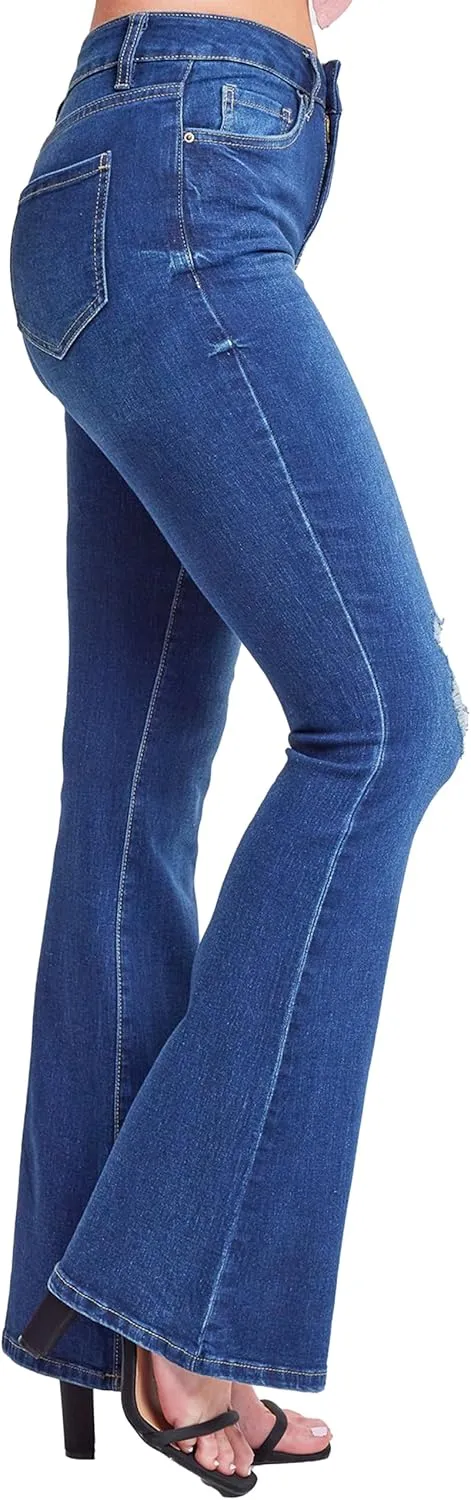 YMI Women's Tall Size Junior Classic High Rise Flare Jean-Long Inseam