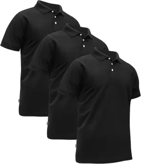 ZITY Men's 3 Pack Polo Shirts Short Sleeve Moisture-Wicking Golf Shirt Business Causal Tops
